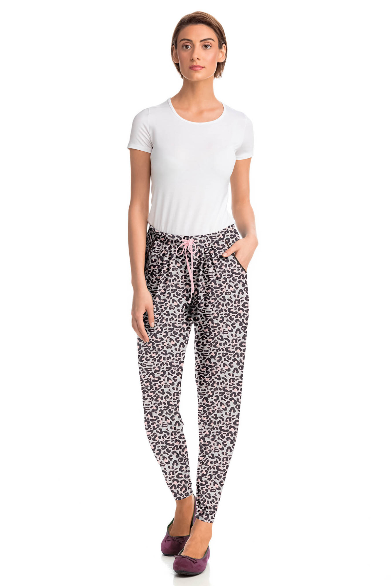 Vamp - Dámské stylové pyžamové kalhoty 15910 - Vamp pink powder S