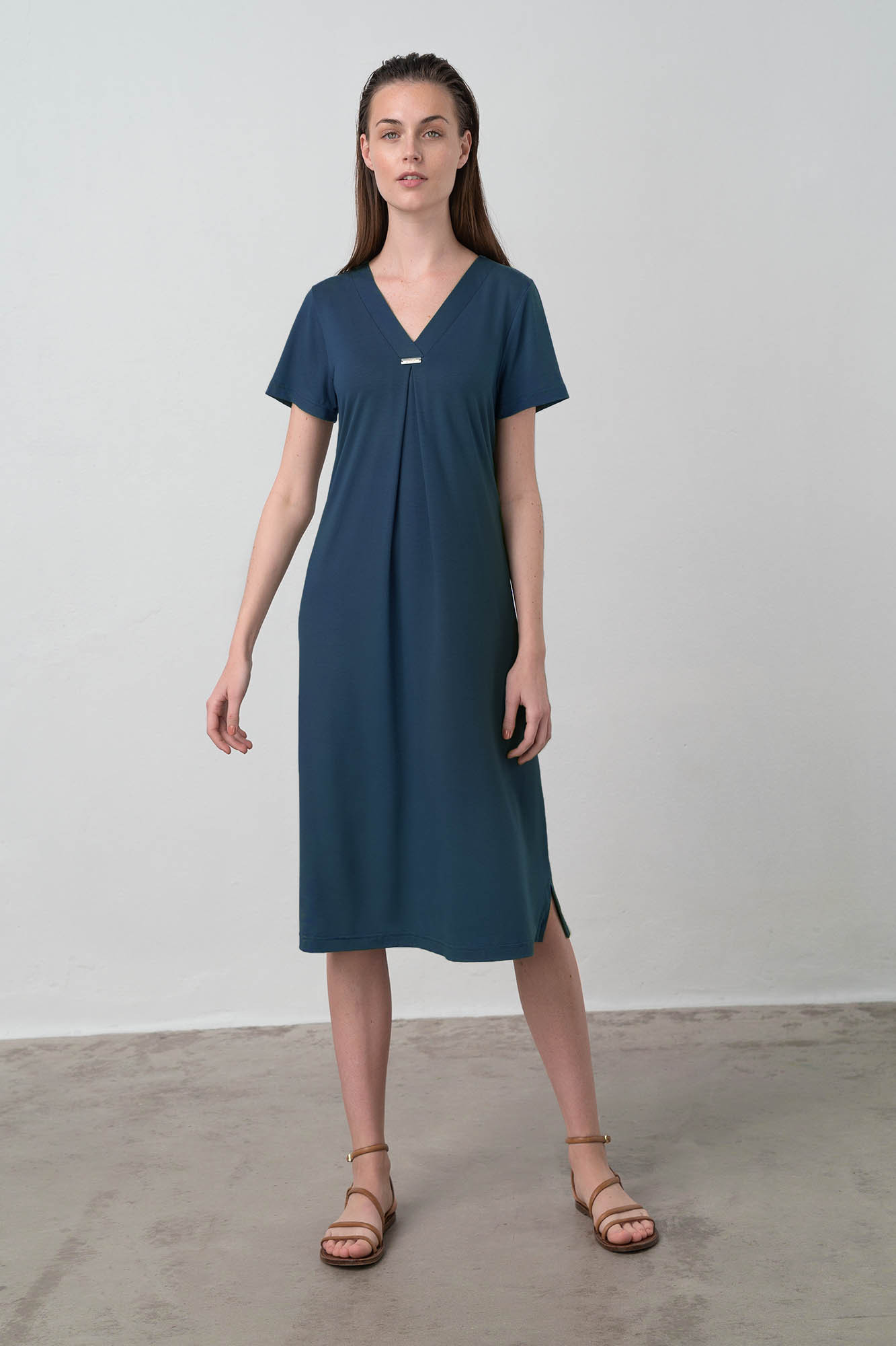 Vamp - Elegantní dámské šaty 16922 - Vamp blue marine XL