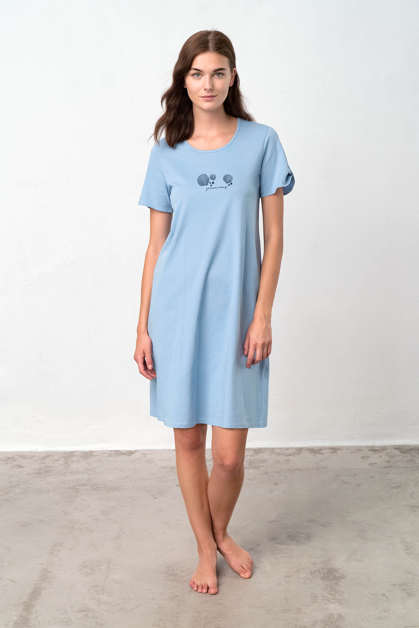 Vamp - Dámská noční košile – Marea 18324 - Vamp blue cloud S