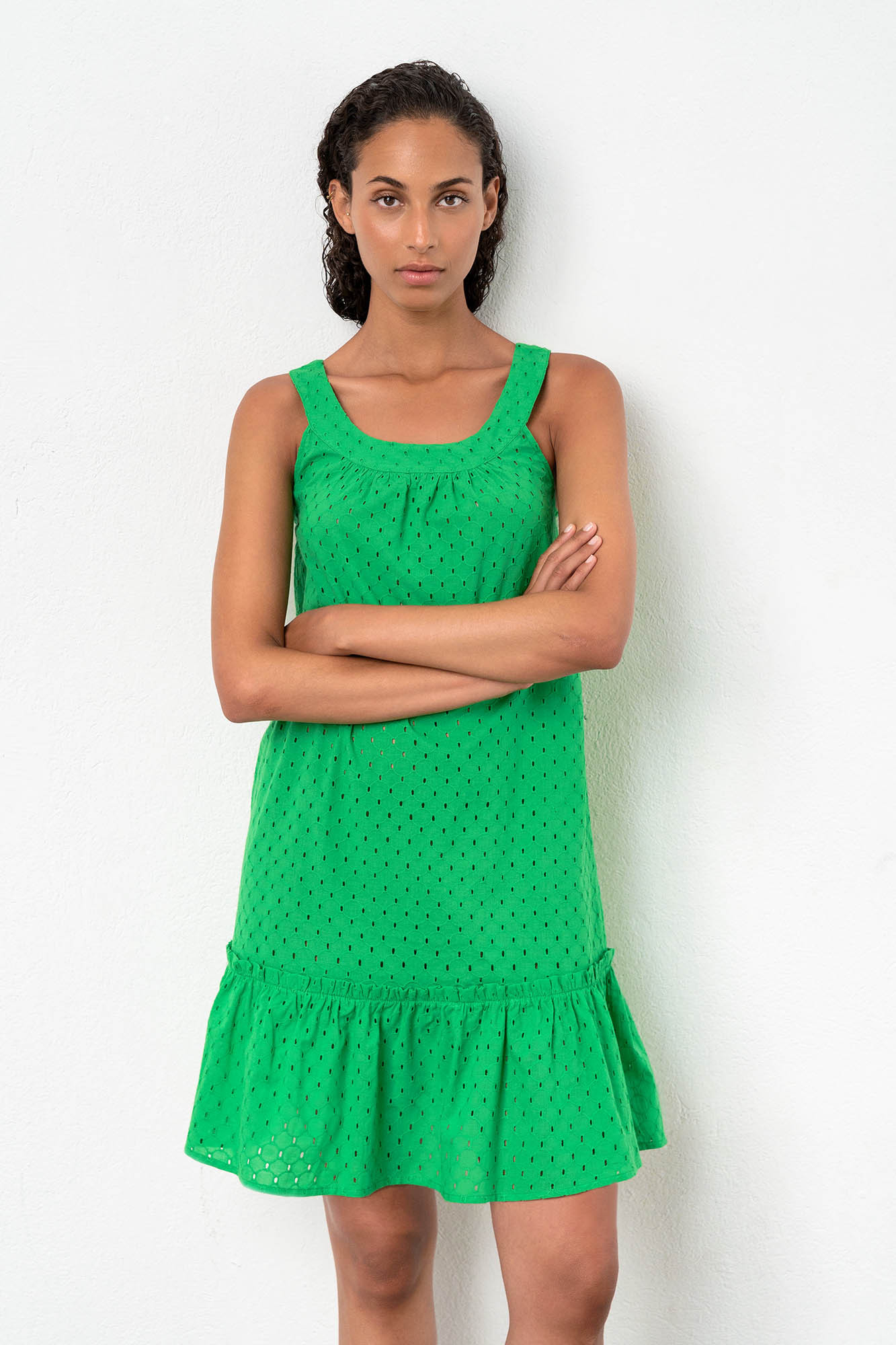 Vamp - Letní dámské šaty – Verta 18451 - Vamp green parrot S