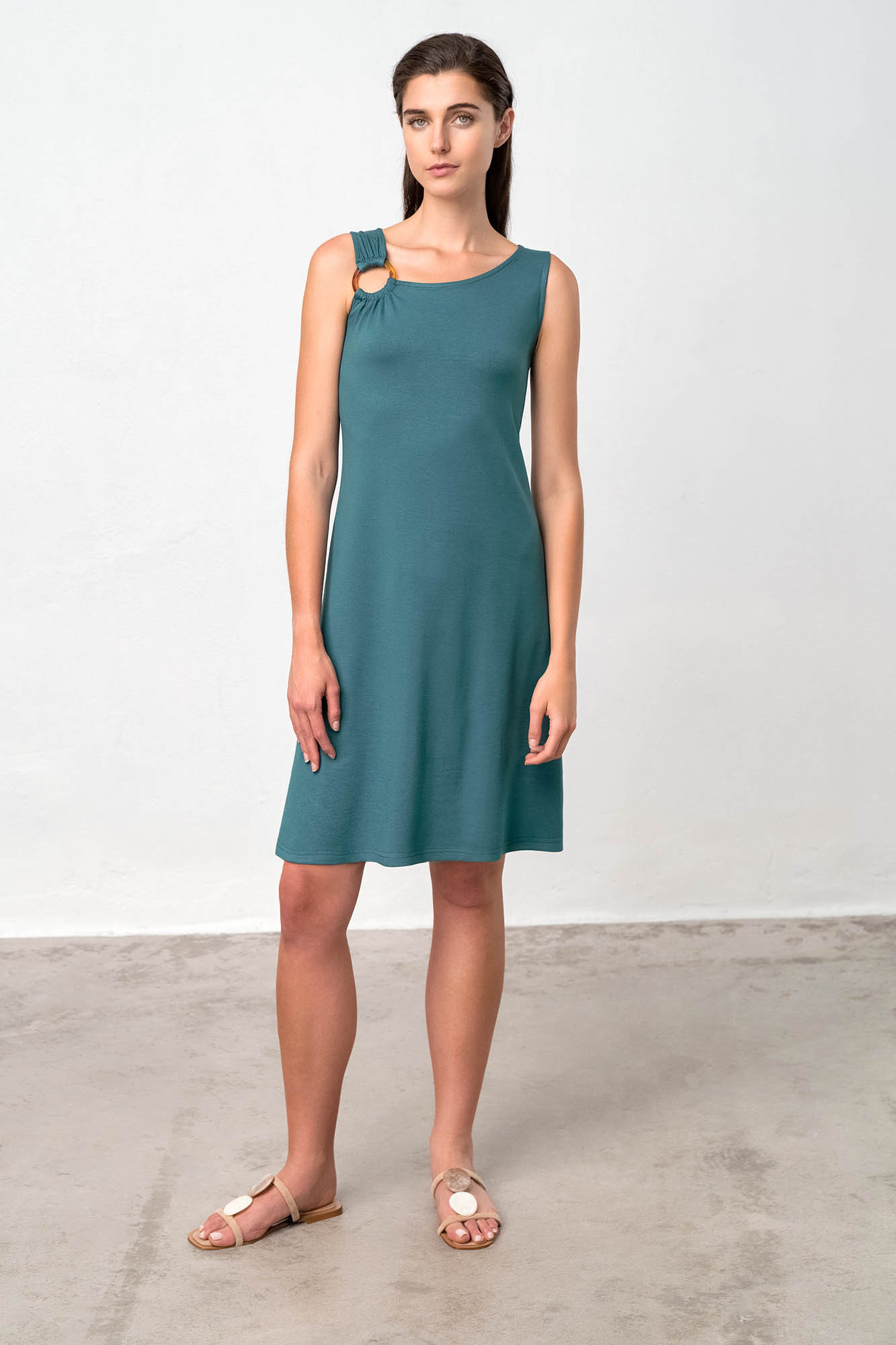 Vamp - Pohodlné dámské šaty – Syrah 18485 - Vamp green atlantic S