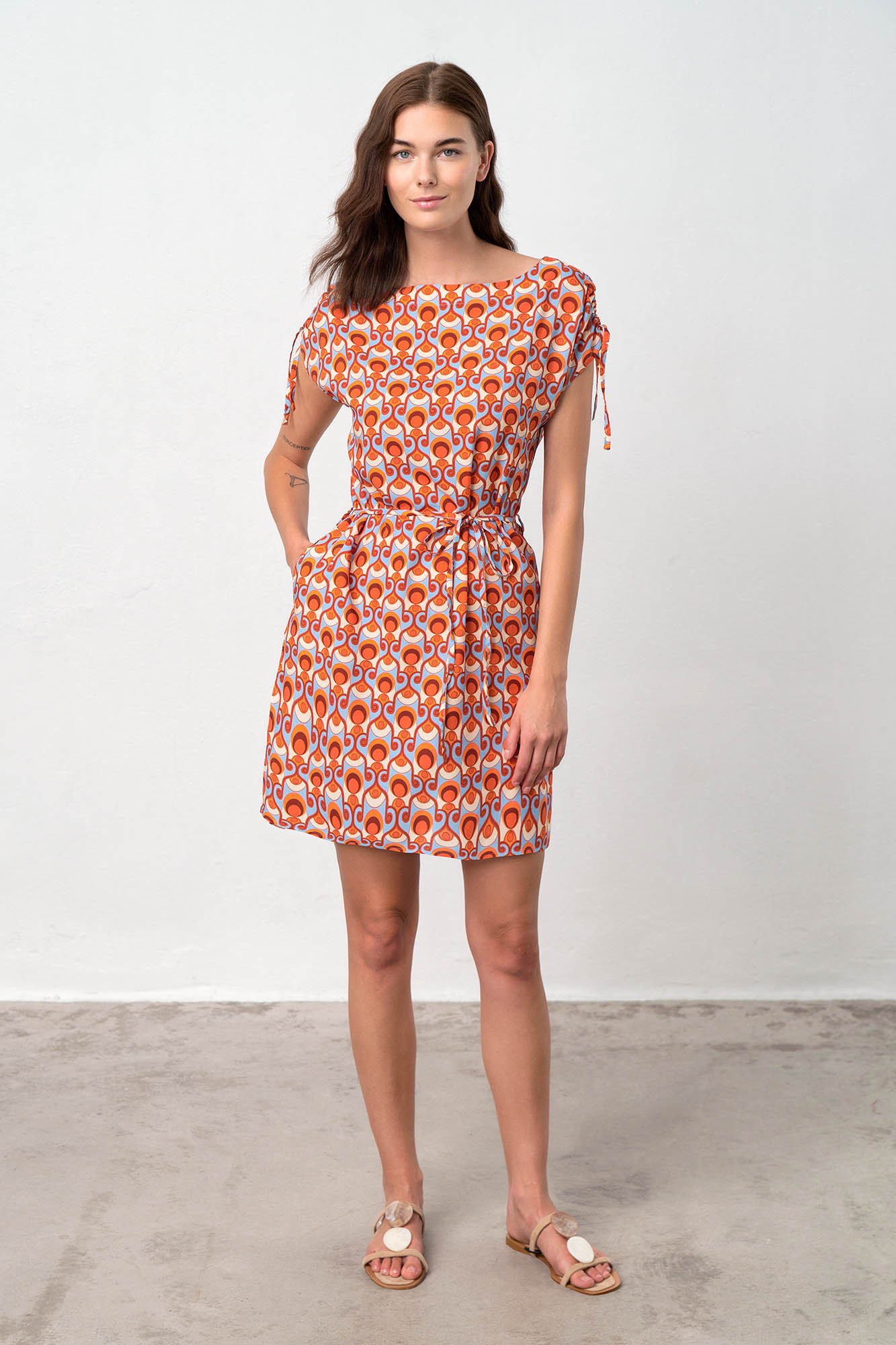 Vamp - Letní dámské šaty – Twiggy 18520 - Vamp red langoustino M