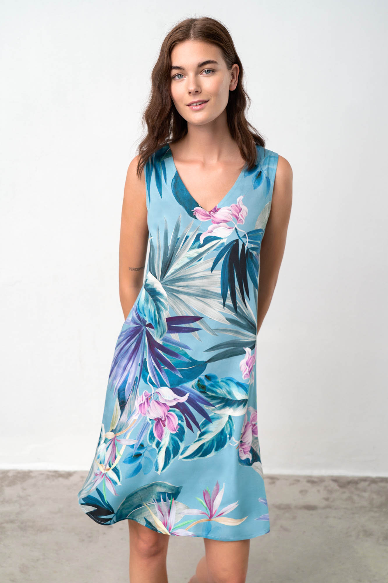Vamp - Letní dámské šaty – Bahia 18527 - Vamp blue maui S