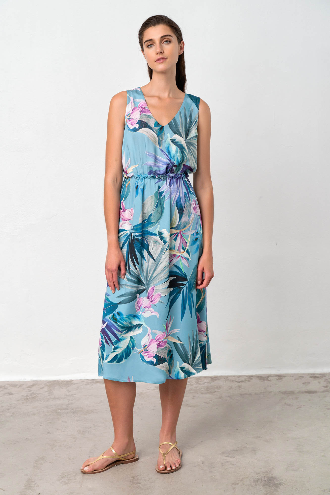 Vamp - Letní dámské šaty – Bahia 18528 - Vamp blue maui XL