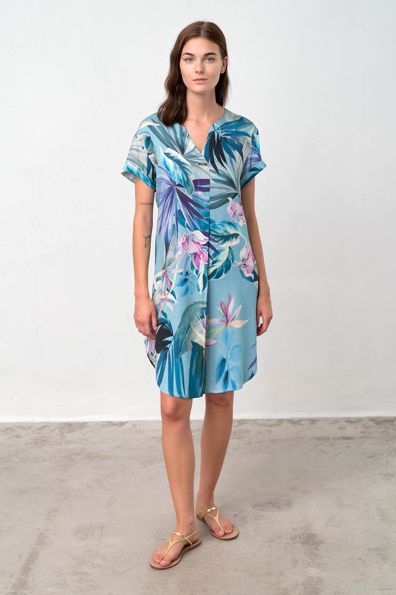 Vamp - Letní dámské šaty – Bahia 18529 - Vamp blue maui S