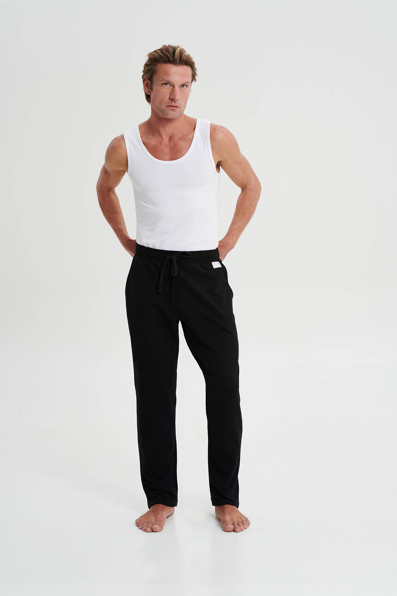 Vamp - Jednobarevné kalhoty s kapsami 19306 - Vamp black L