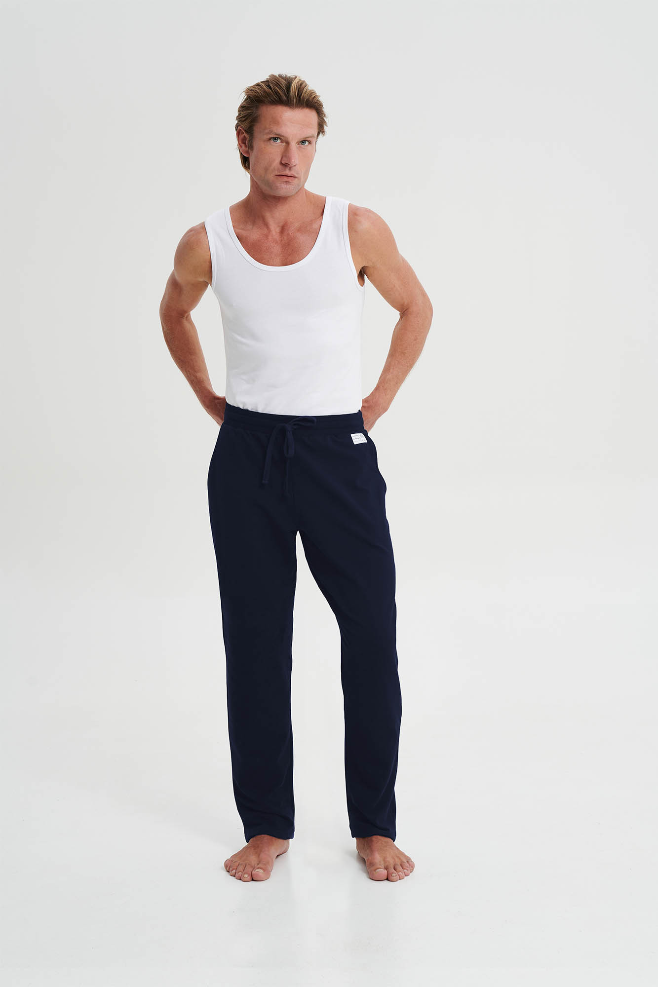 Vamp - Jednobarevné kalhoty s kapsami 19306 - Vamp blue XL