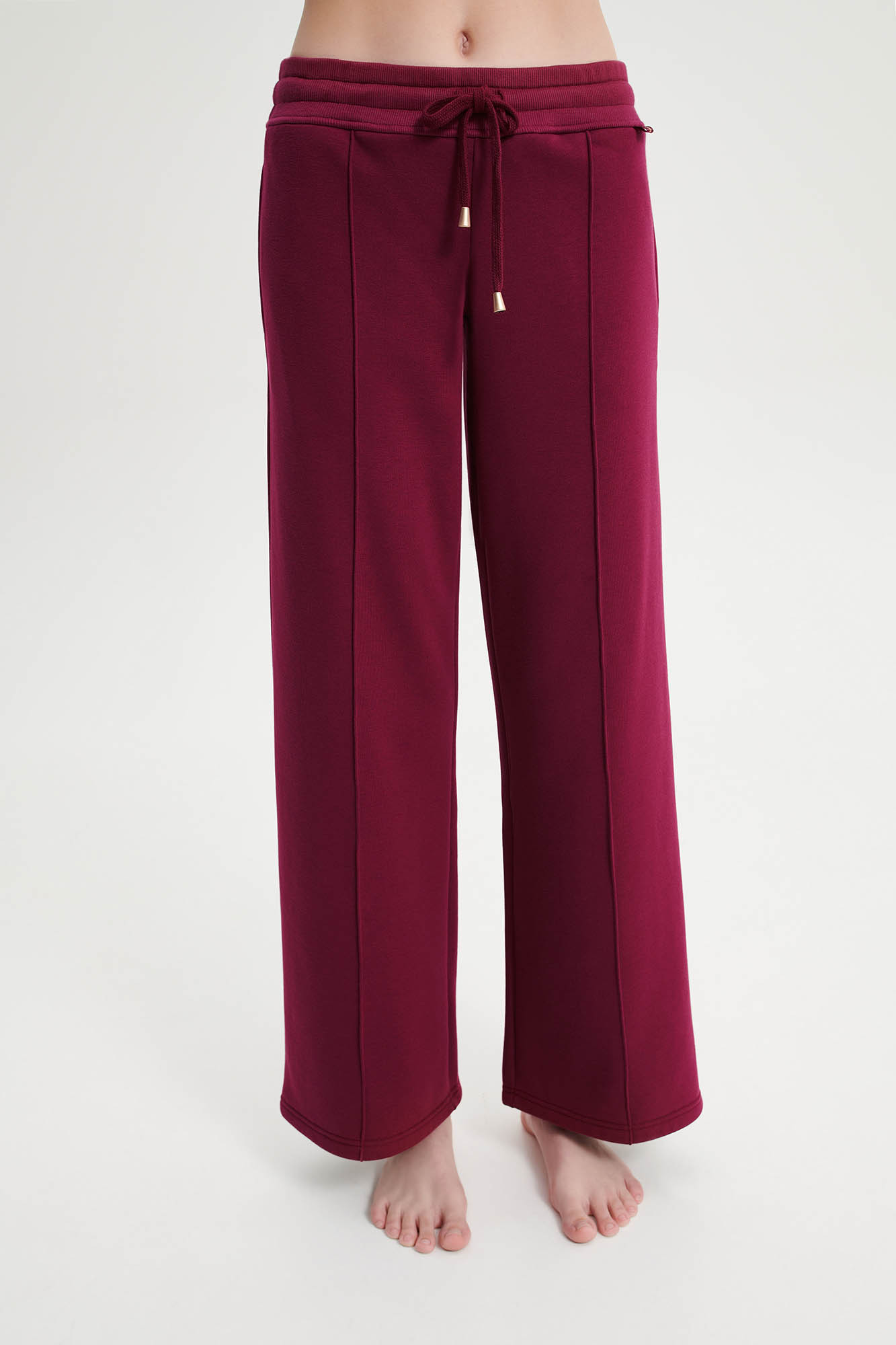 Vamp - Široké dámské kalhoty 19378 - Vamp red rhodon XL