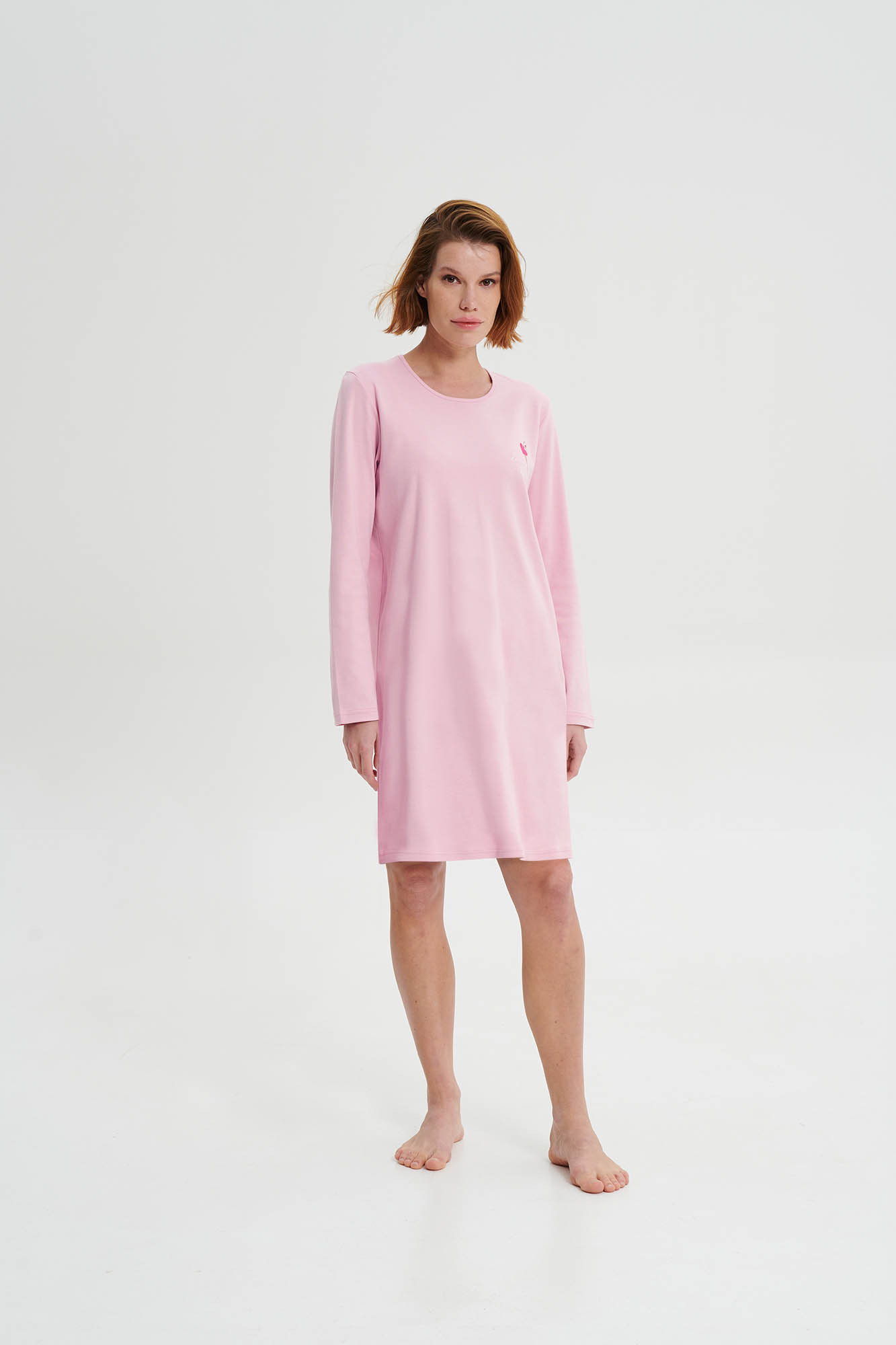 Vamp - Noční košile s dlouhým rukávem 19456 - Vamp pink nectar M
