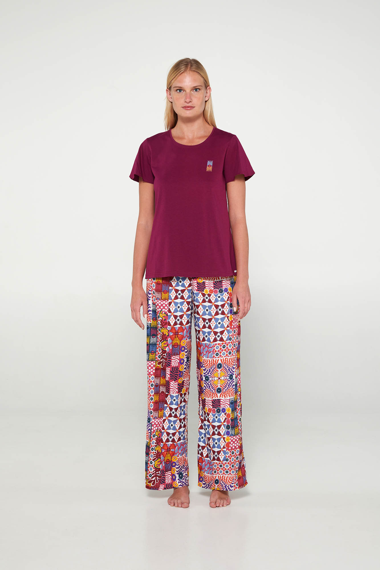 Vamp - Pyžamo s krátkými rukávy 20151 - Vamp violet L