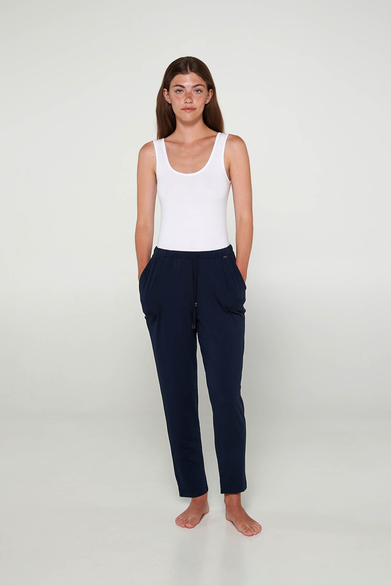 Vamp - Jednobarevné dámské kalhoty 20211 - Vamp blue L