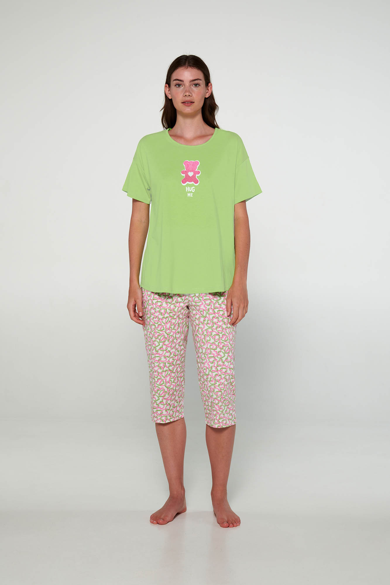 Vamp - Pyžamo s krátkými rukávy 20255 - Vamp pistachio S