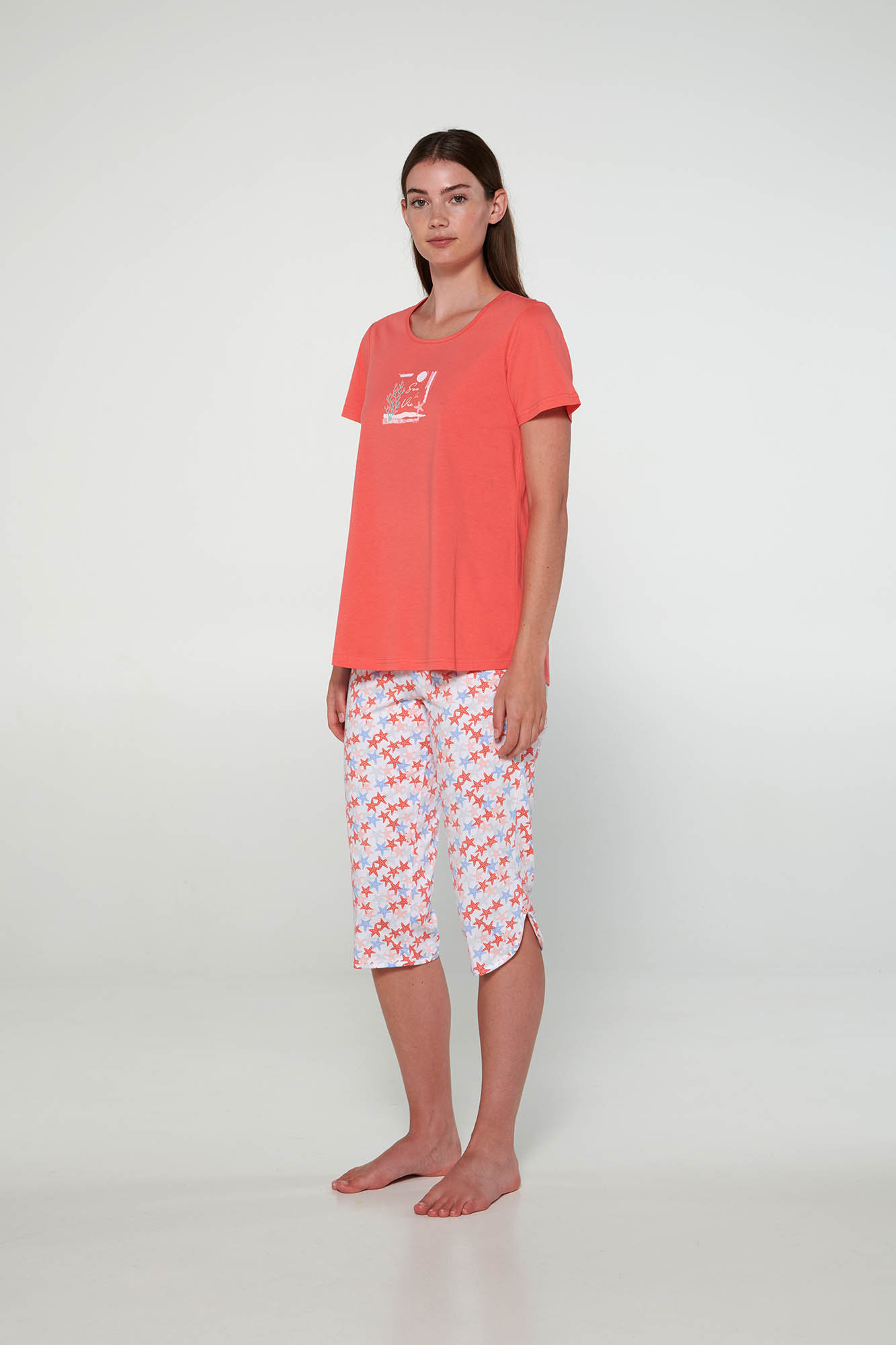 Vamp - Pyžamo s krátkými rukávy 20280 - Vamp coral berry XL