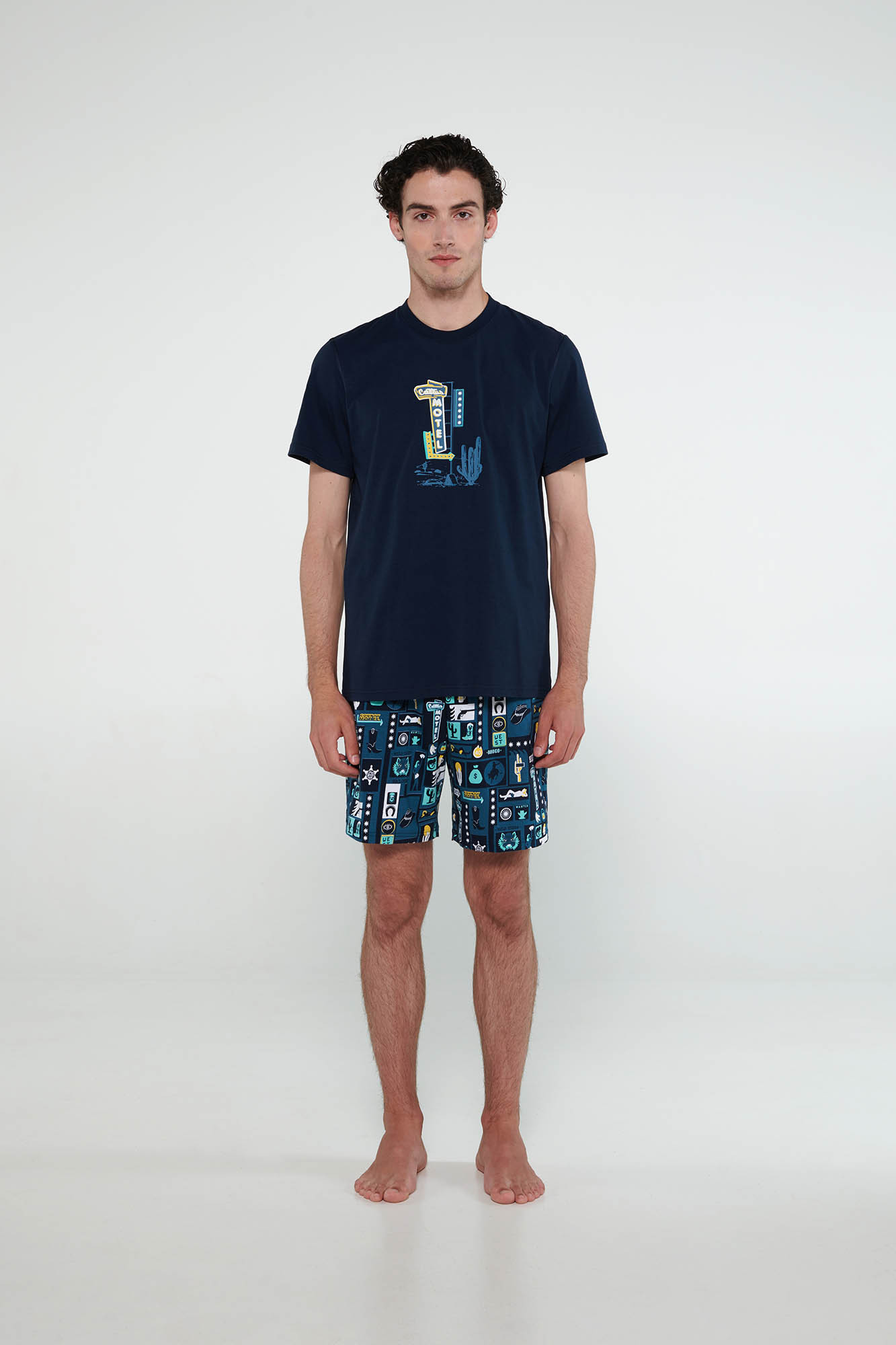 Vamp - Pyžamo s krátkými rukávy 20650 - Vamp blue XL