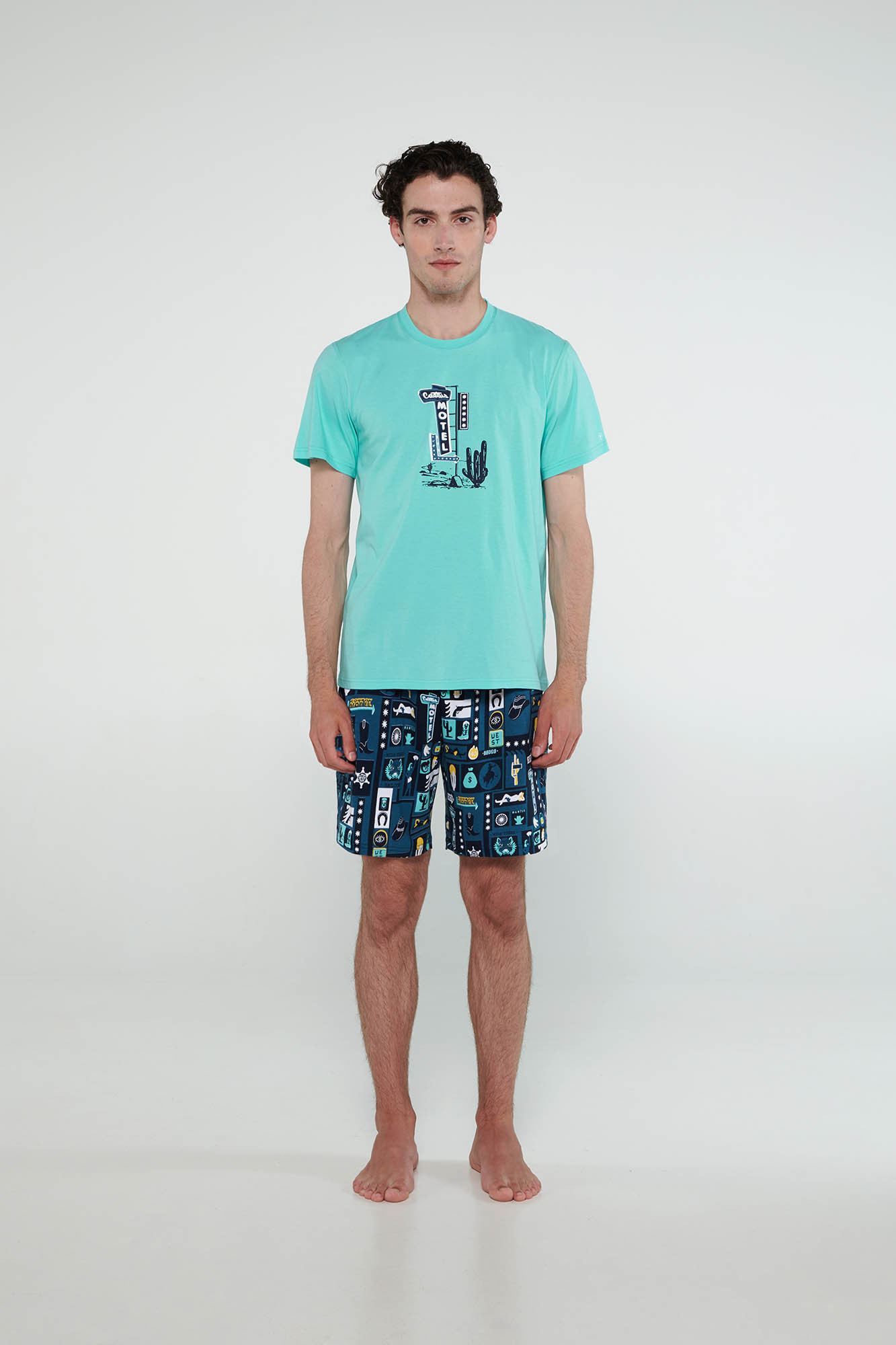 Vamp - Pyžamo s krátkými rukávy 20650 - Vamp blue radiance XXL