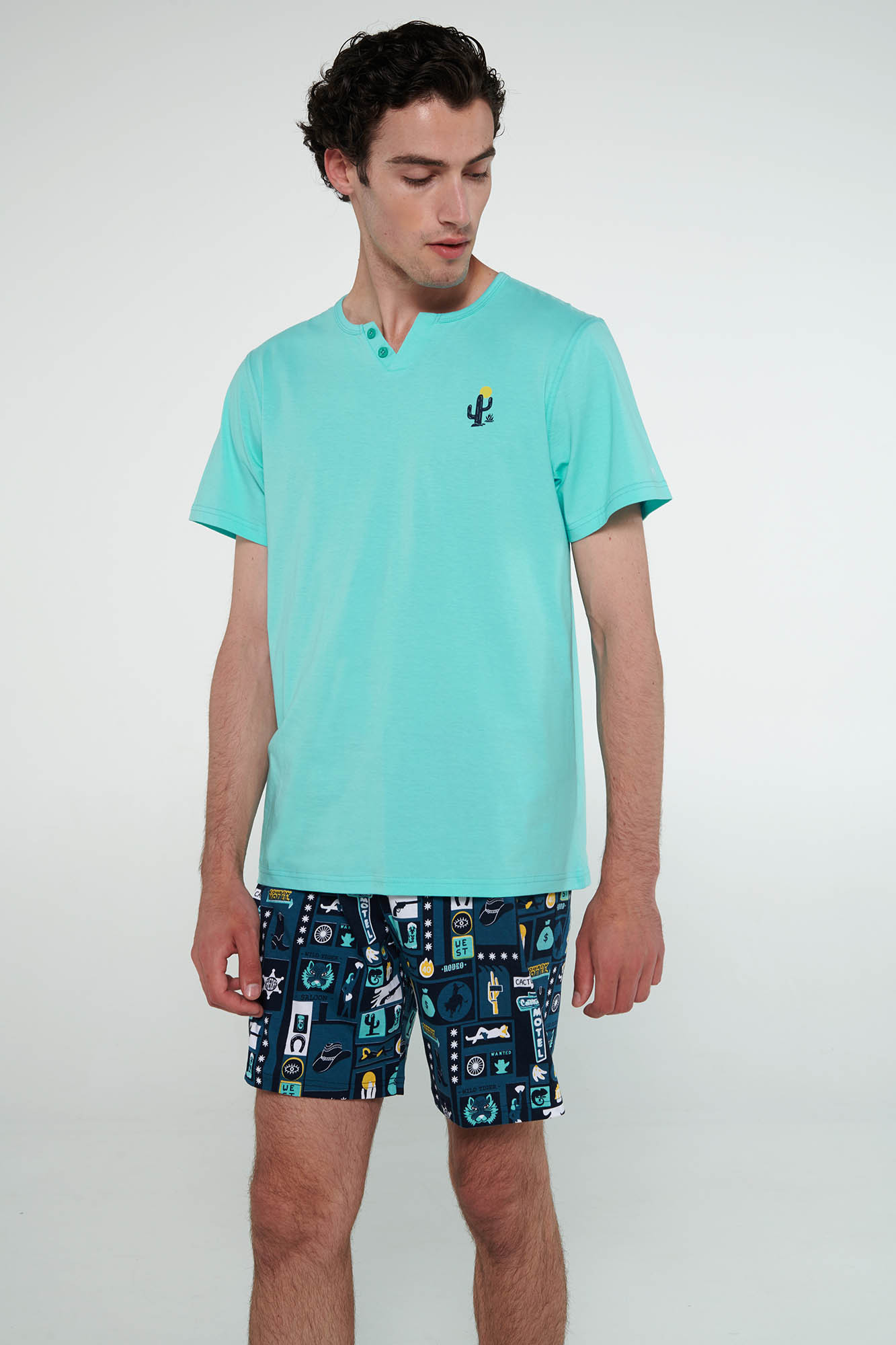 Vamp - Pyžamo s krátkými rukávy 20651 - Vamp blue radiance M