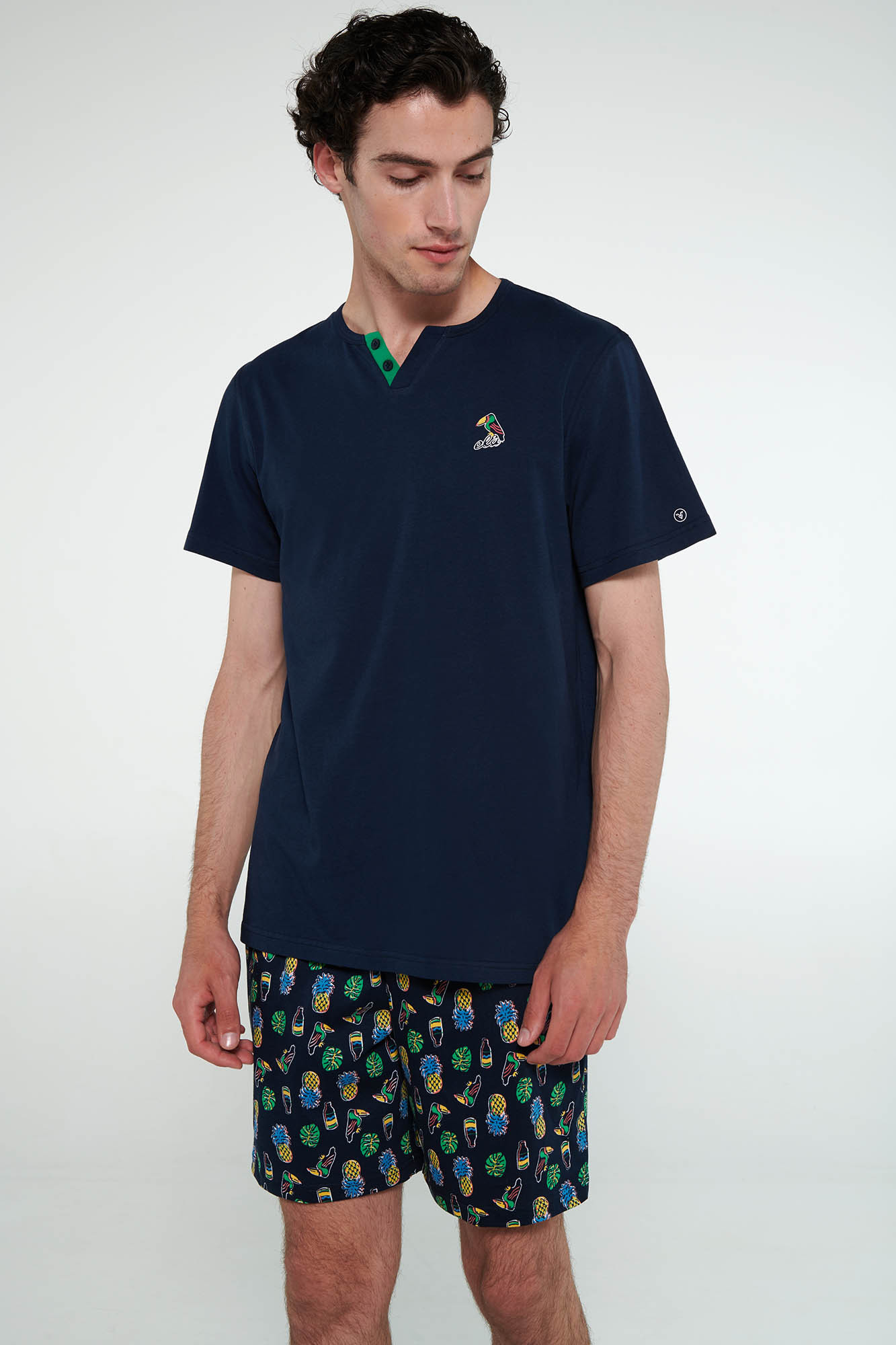 Vamp - Pyžamo s krátkými rukávy 20660 - Vamp blue 4XL