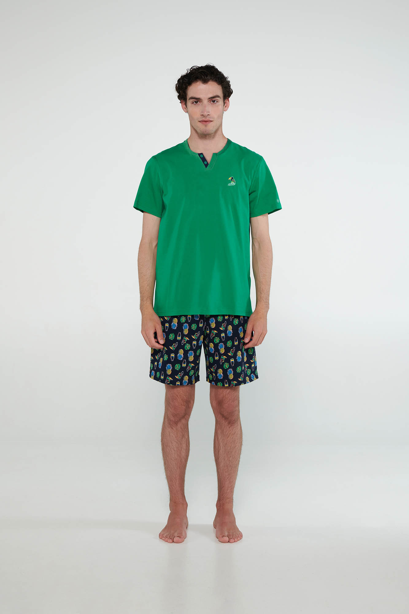 Vamp - Pyžamo s krátkými rukávy 20660 - Vamp green jolly L