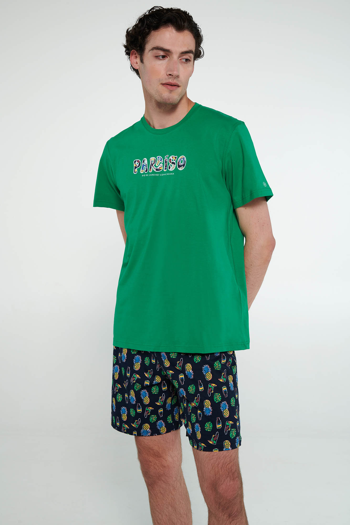 Vamp - Pyžamo s krátkými rukávy 20661 - Vamp green jolly M