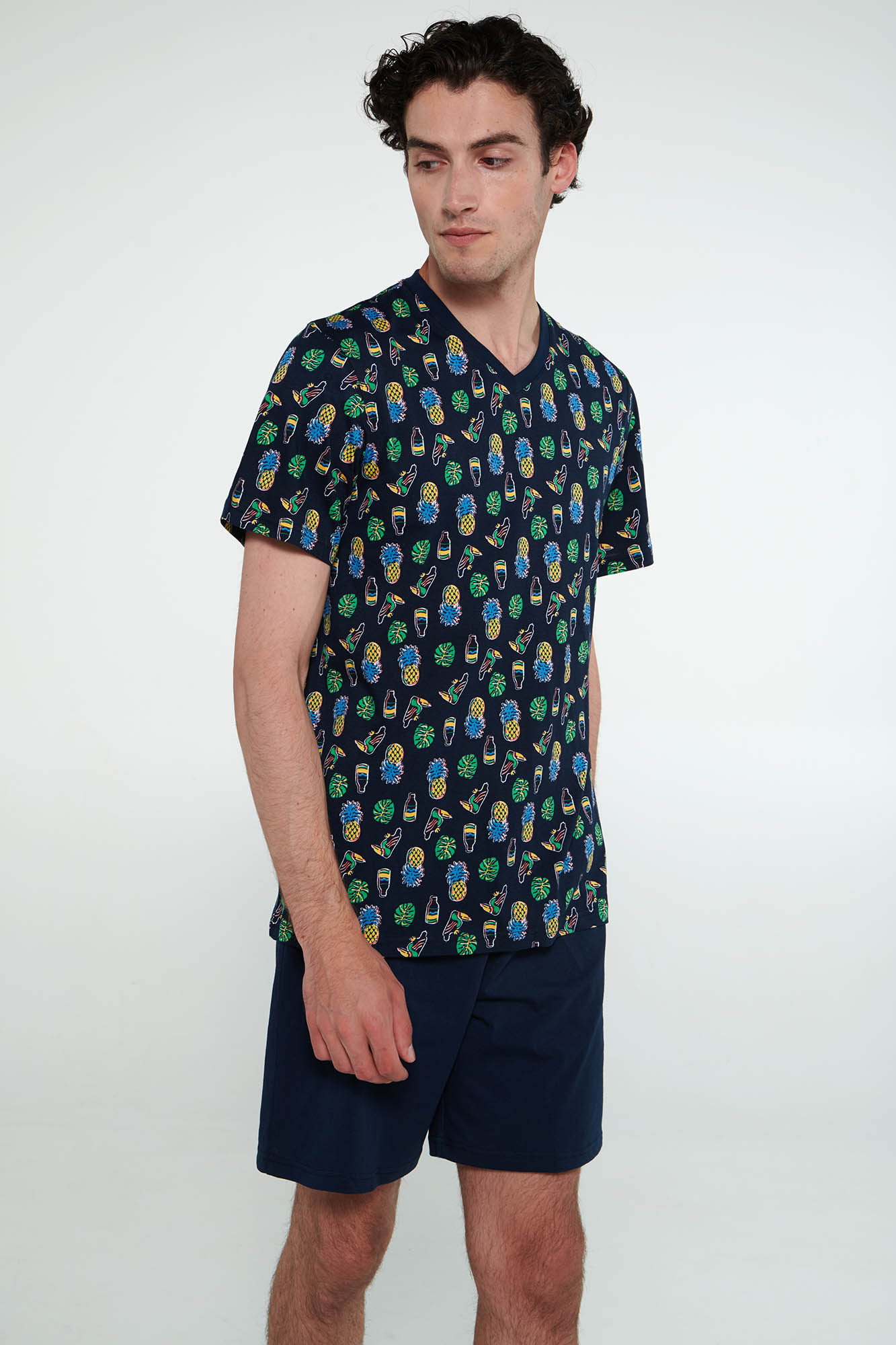 Vamp - Pyžamo s krátkými rukávy 20662 - Vamp blue XL