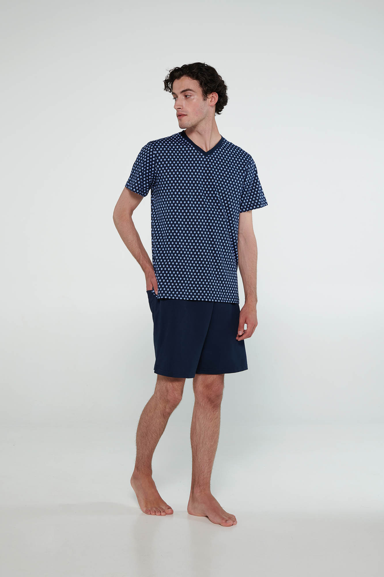 Vamp - Pyžamo s krátkými rukávy 20672 - Vamp blue XL