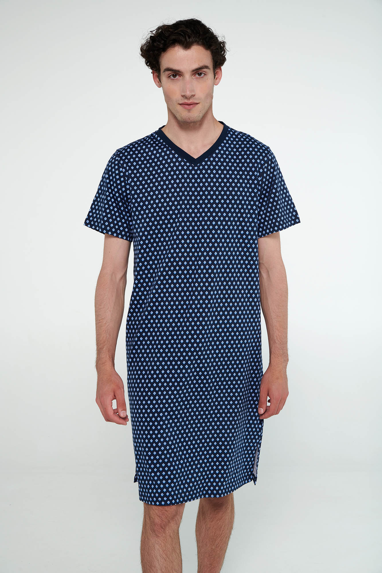 Vamp - Noční košile s krátkými rukávy 20673 - Vamp blue M