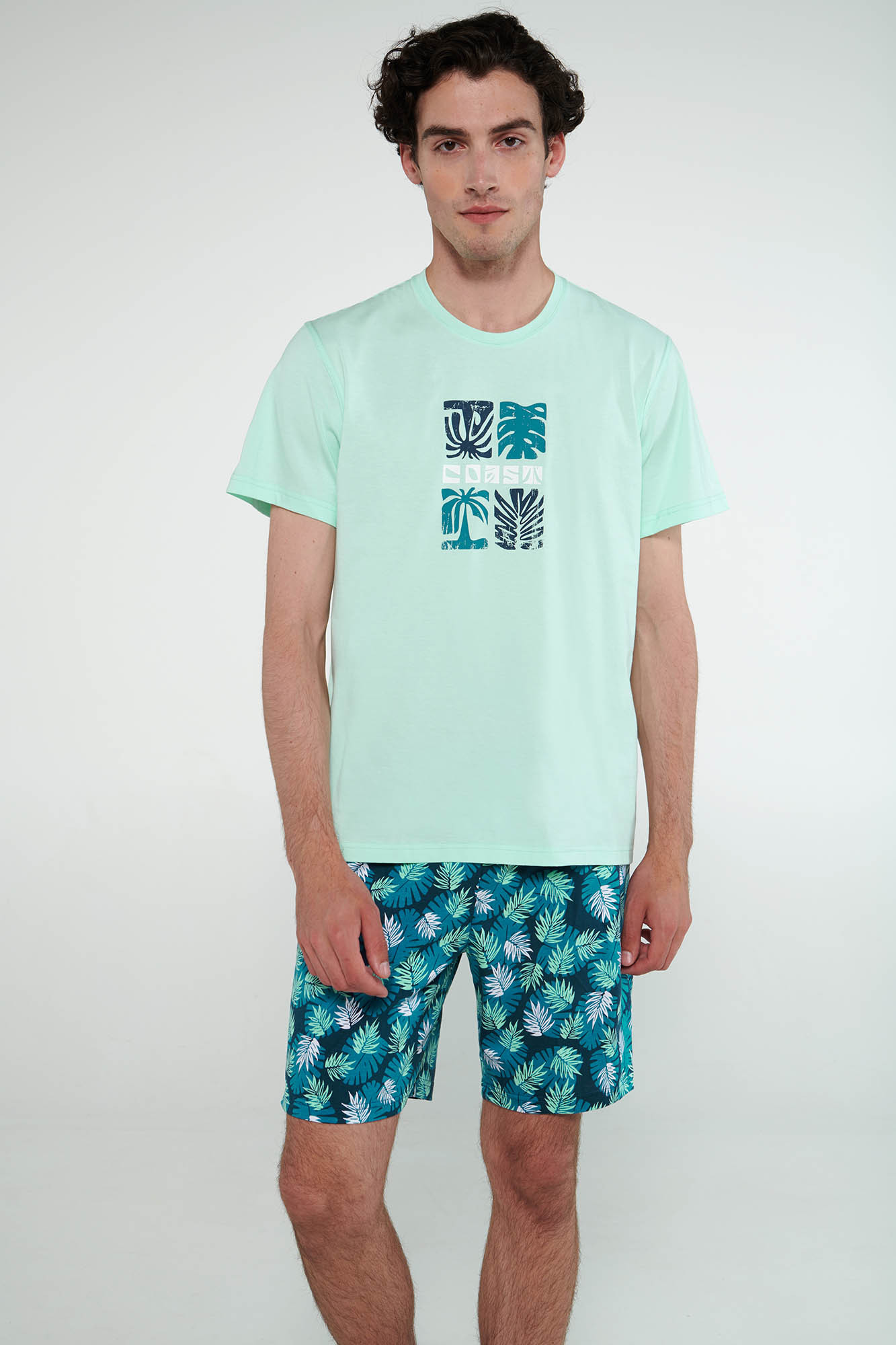 Vamp - Pyžamo s krátkými rukávy 20710 - Vamp aqua melon XXL