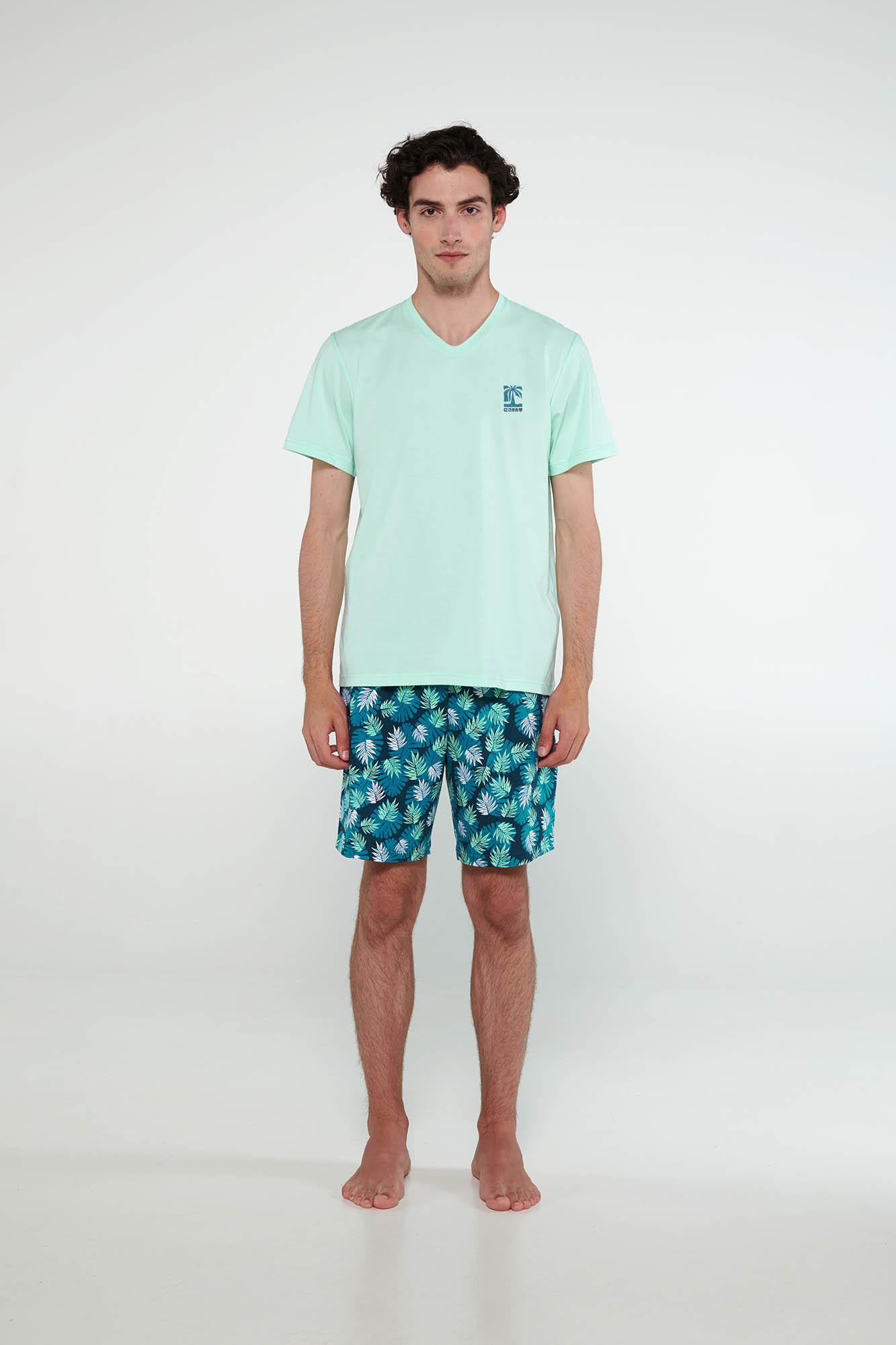 Vamp - Pyžamo s krátkými rukávy 20711 - Vamp aqua melon XL