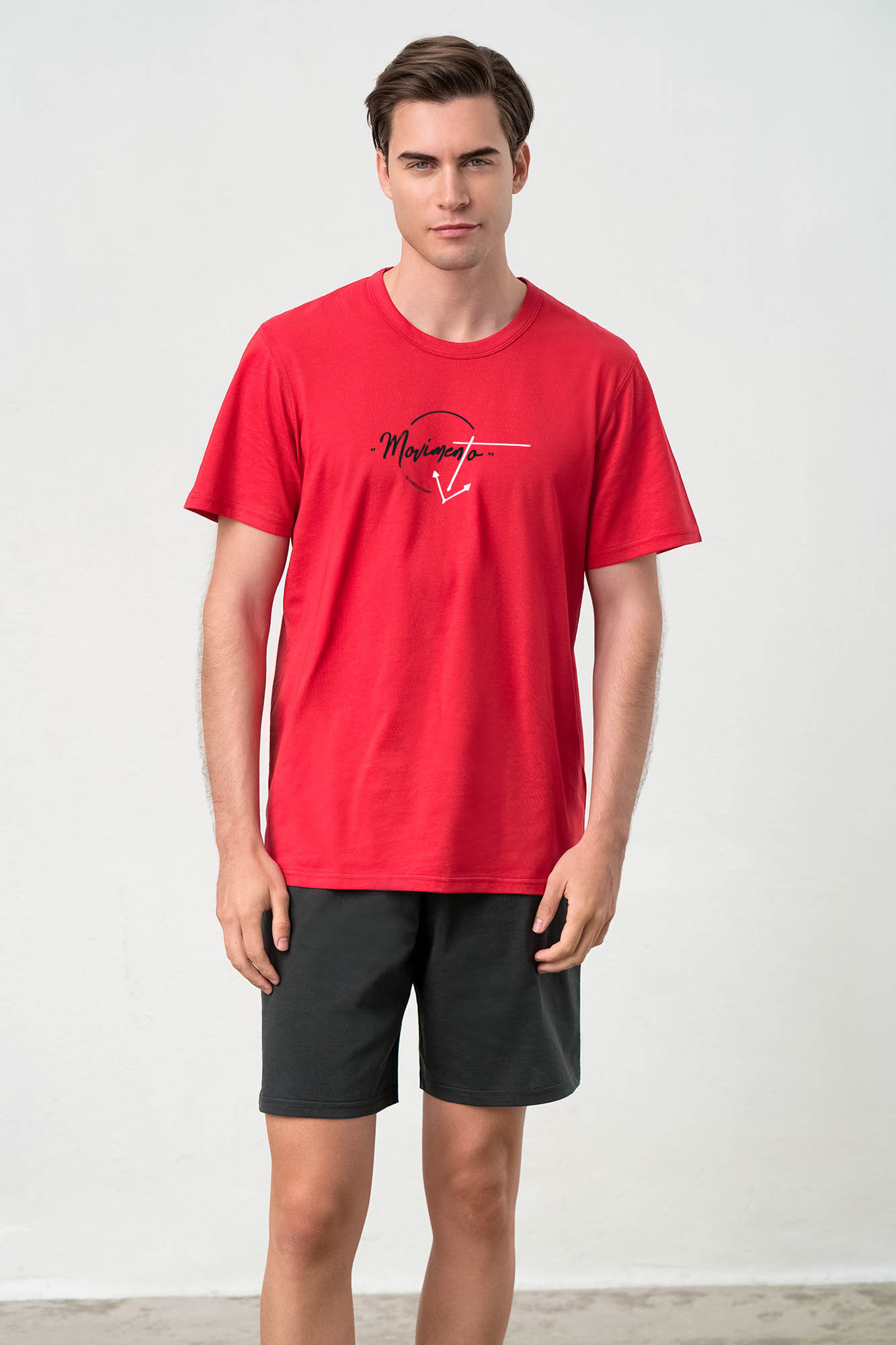 Vamp - Pánské pyžamo s krátkým rukávem 70010 - Vamp red XL