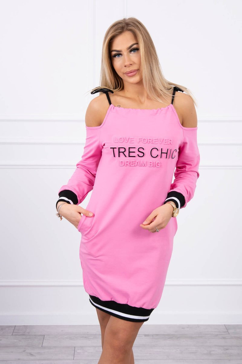 Světle růžové šaty Tres Chic UNI