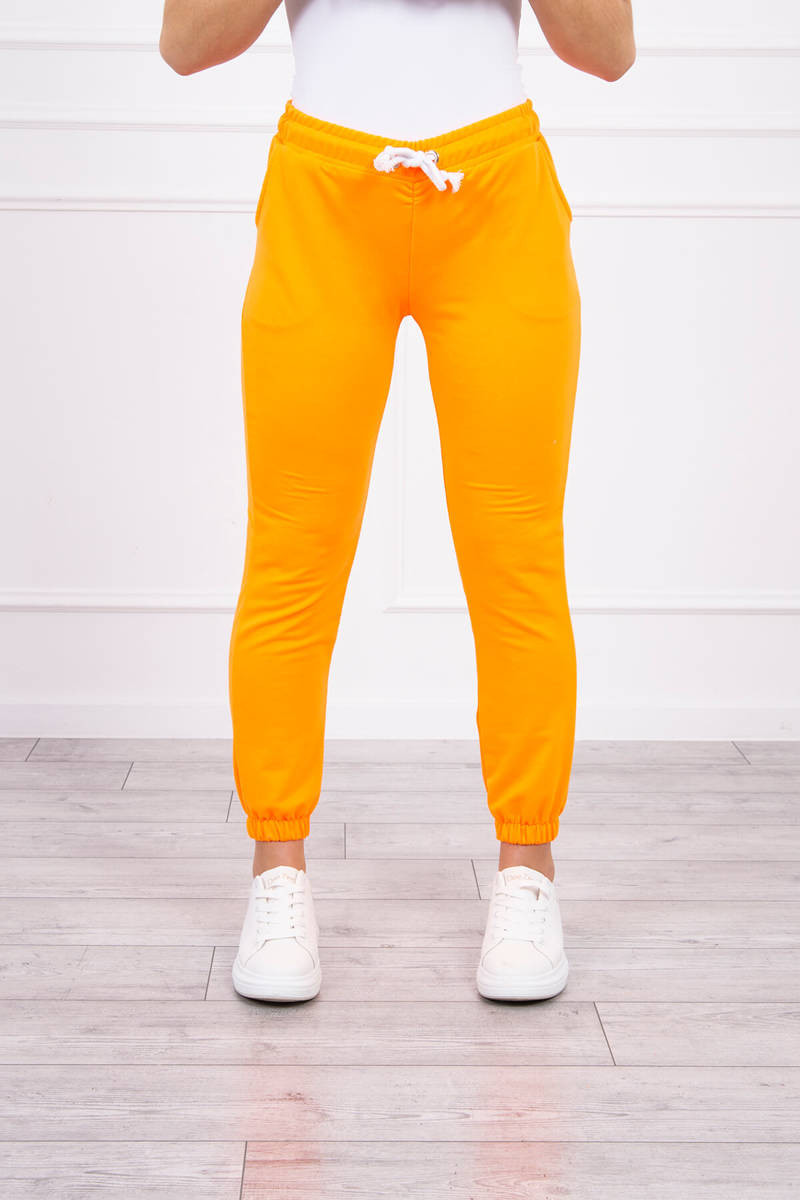 Bavlněné kalhoty oranžové neonové UNI