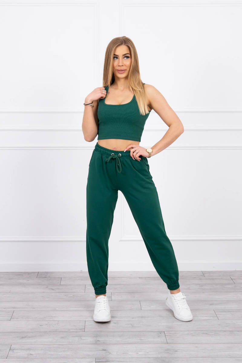 Zelená souprava top+kalhoty UNI