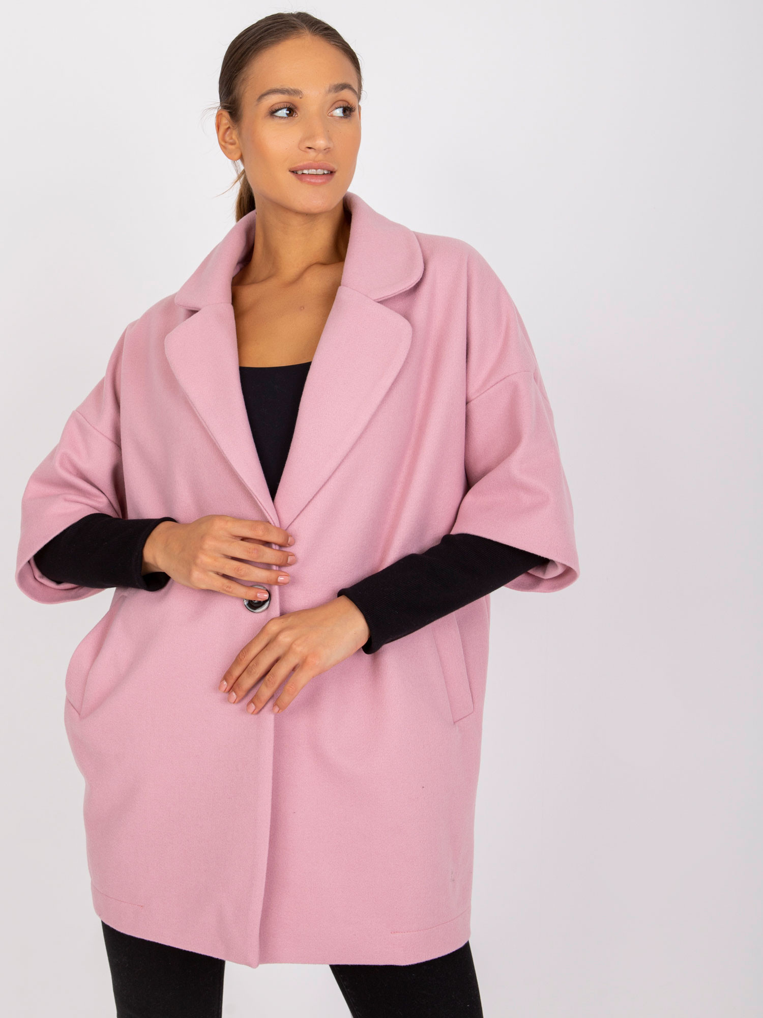 Dámský kabát CHA PL 0409.30x světle růžový L/XL