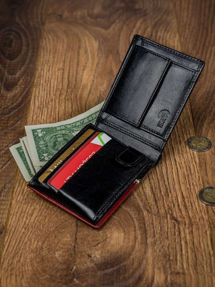Pánské peněženky [DH] 323 RBA D BLACK RED černá jedna velikost