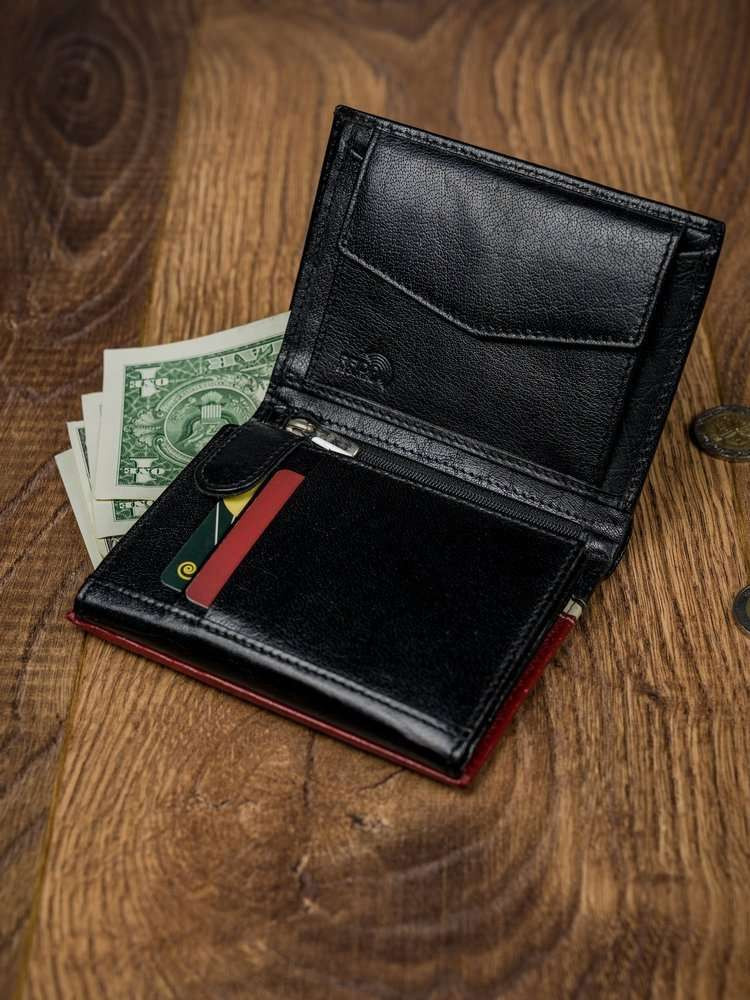 Pánské peněženky [DH] 326 RBA D BLACK RED černá jedna velikost