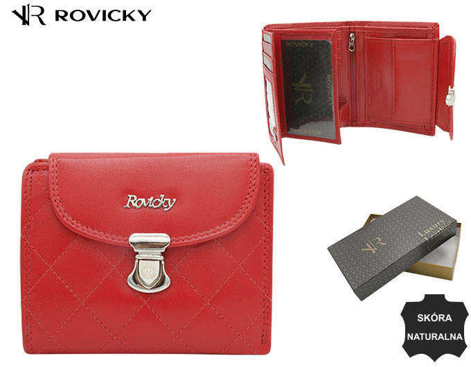 Dámské peněženky [DH] Dámská kožená peněženka R RD 19 GCL červená jedna velikost