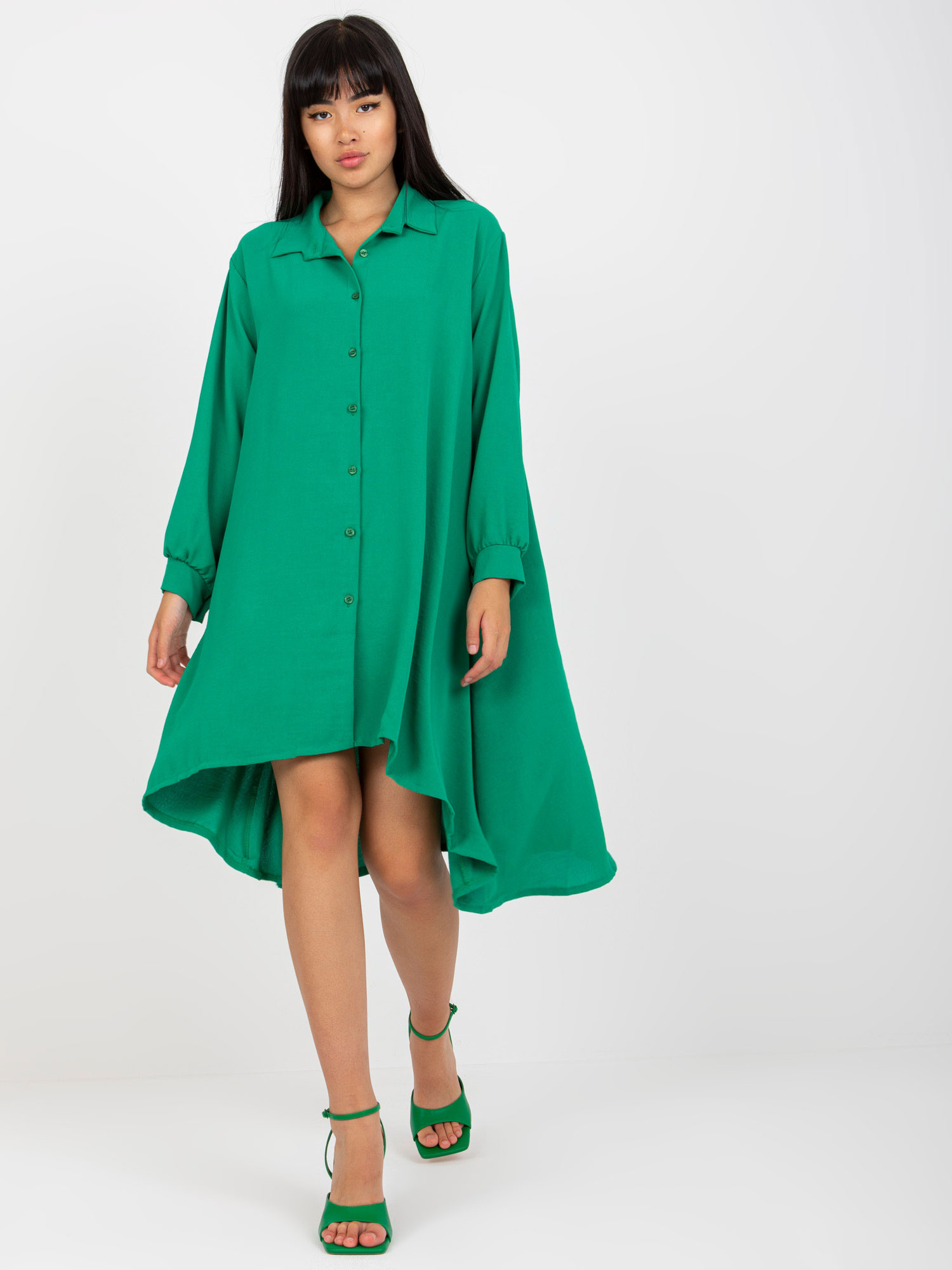 Dámské šaty DHJ SK 15092 zelené jedna velikost