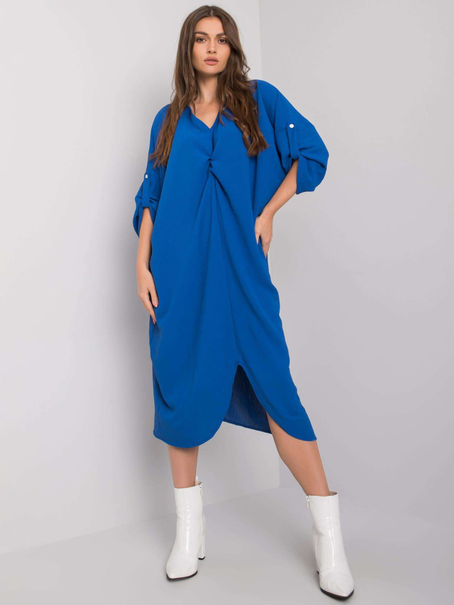 Šaty DHJ SK 20148.20 tmavě modrá jedna velikost