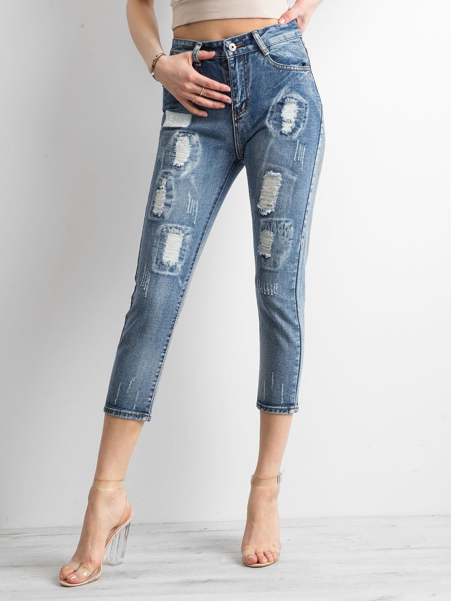 Kalhoty JMP SP CHK001 jeans.81 modrá 26