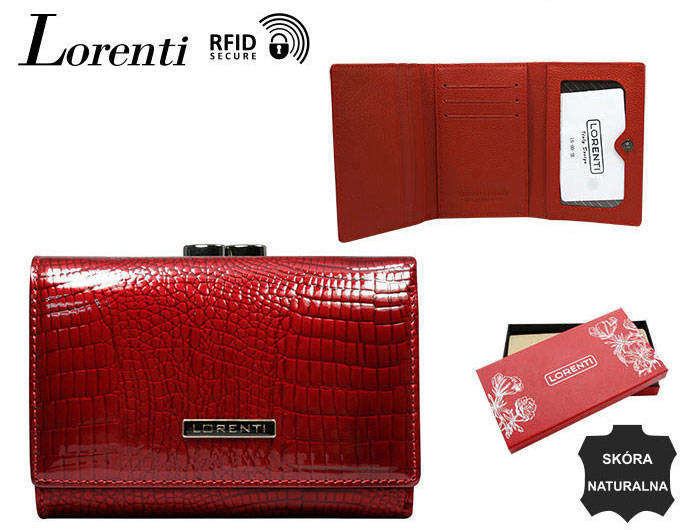 Dámské peněženky Dámská kožená peněženka 15 09 RS RFID Re červená jedna velikost