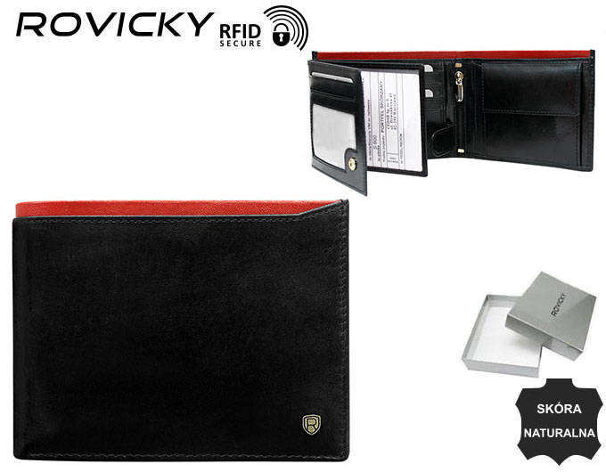 Pánské peněženky Peněženka N992 RVT černá+červená černá jedna velikost