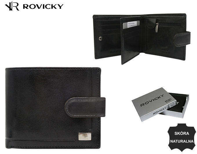 Pánské peněženky Kožená peněženka PC 107L BAR 2526 černá černá jedna velikost