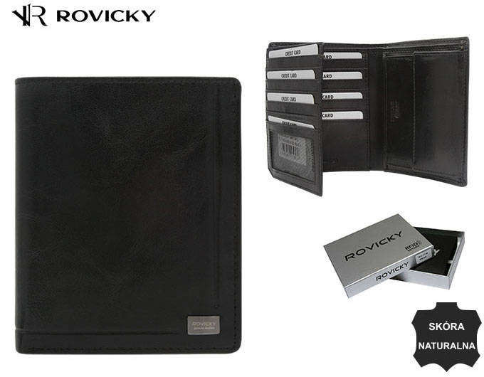 Pánské peněženky Kožená peněženka PC 108 BAR 2533 černá černá jedna velikost