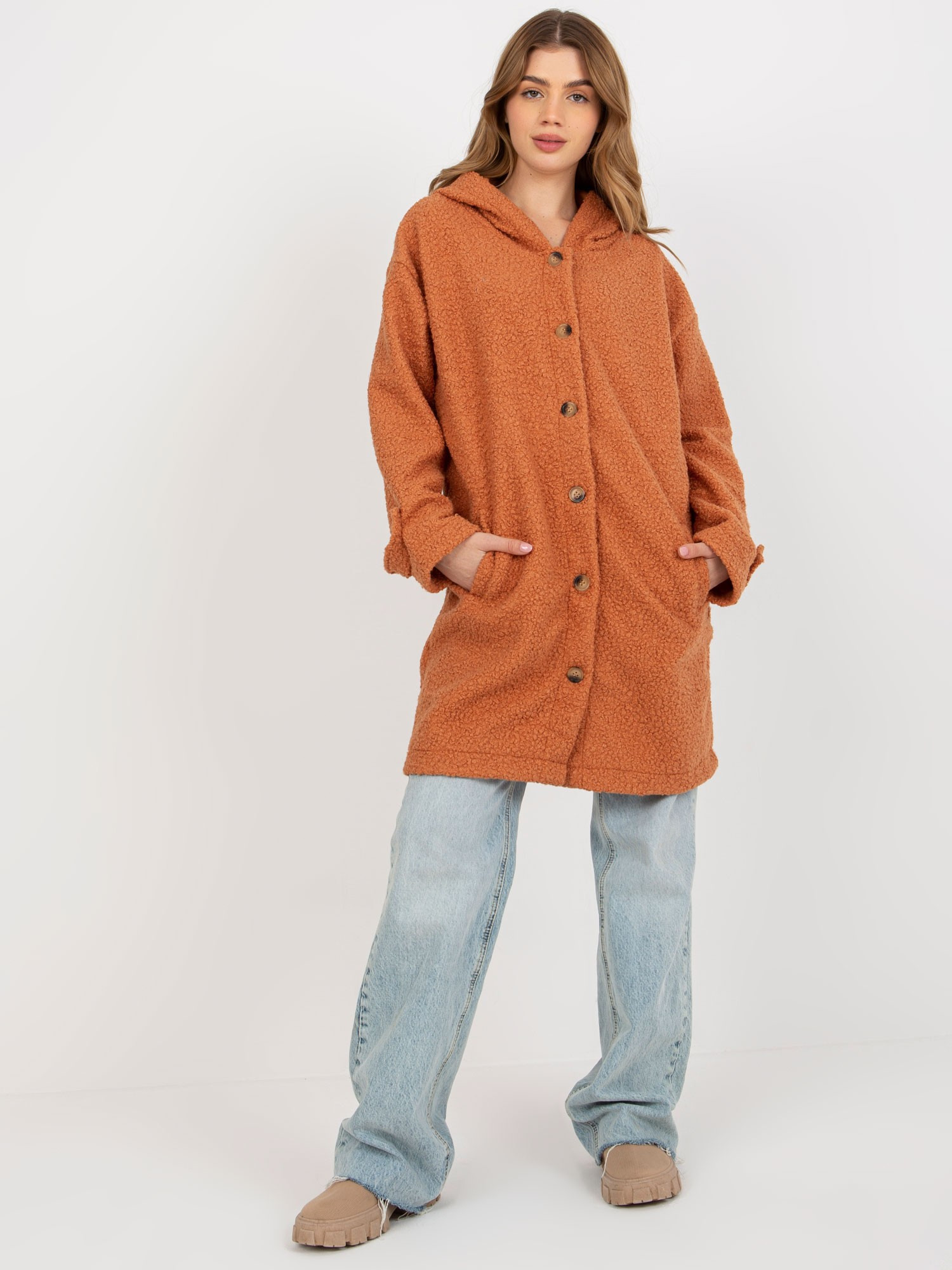 Dámský kabát RV PL 8449.98P tmavě oranžový L/XL