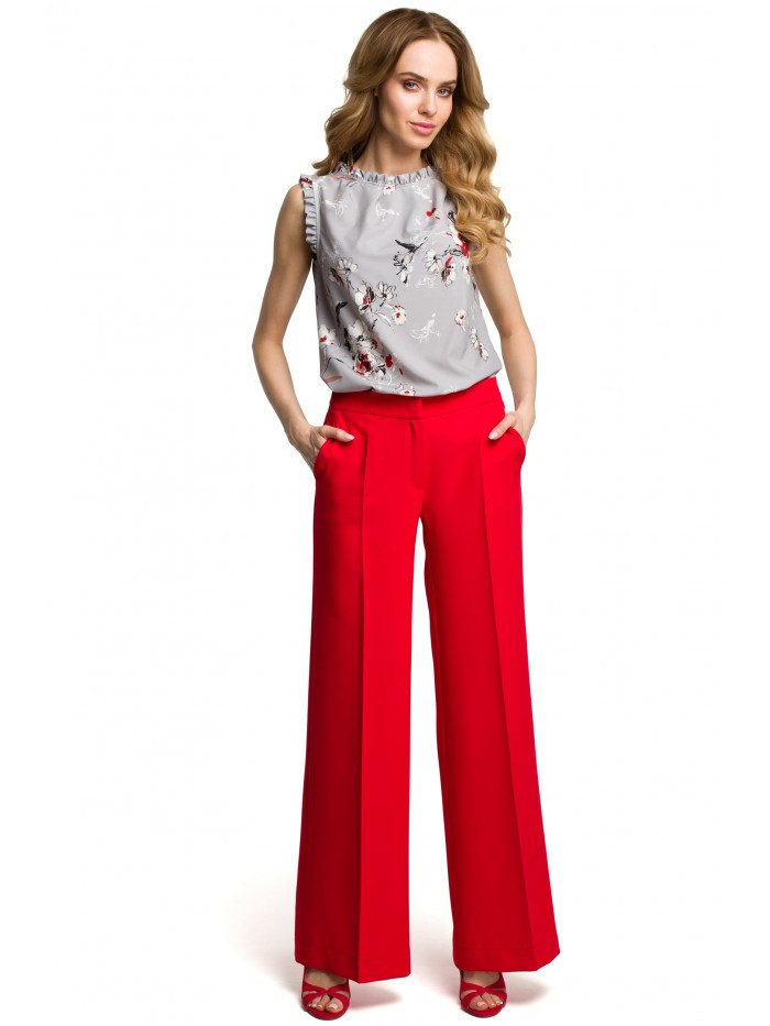M378 Široké kalhoty - červené EU XL
