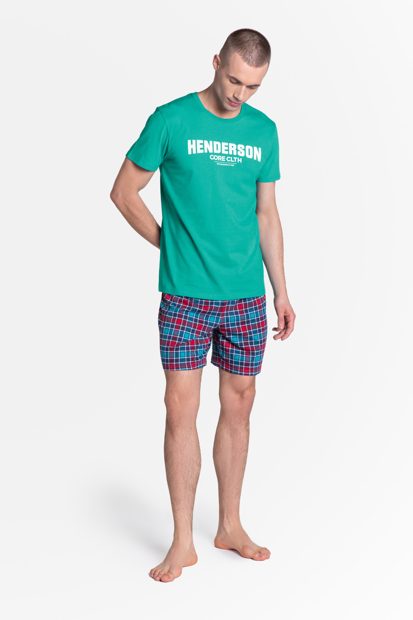 Pyžamo Lid 38874-69X Zelená/modrá - Henderson XL
