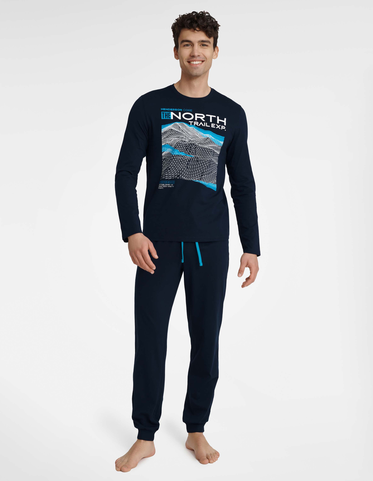 Pyžamo Icicle 40953-59X Námořnická modrá - Henderson XXL