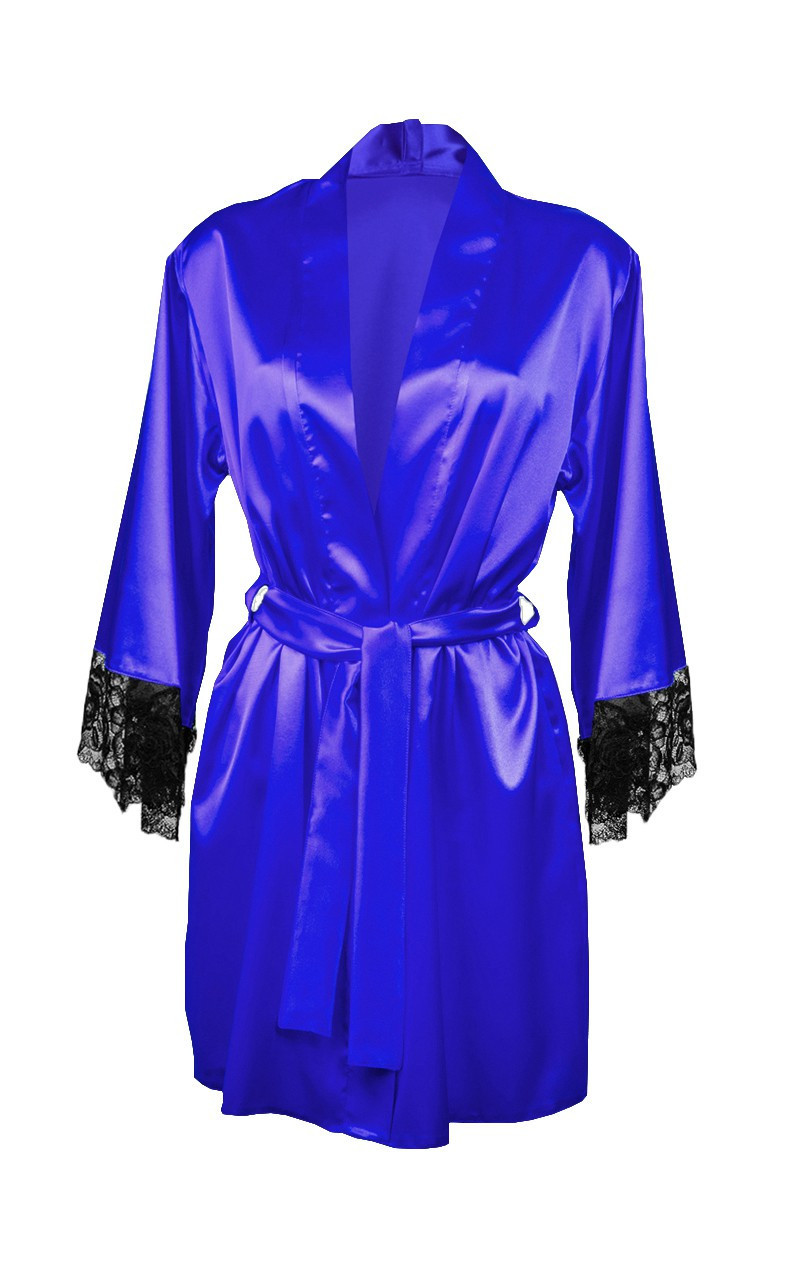 DKaren Housecoat Adelaide Blue XS Modrá