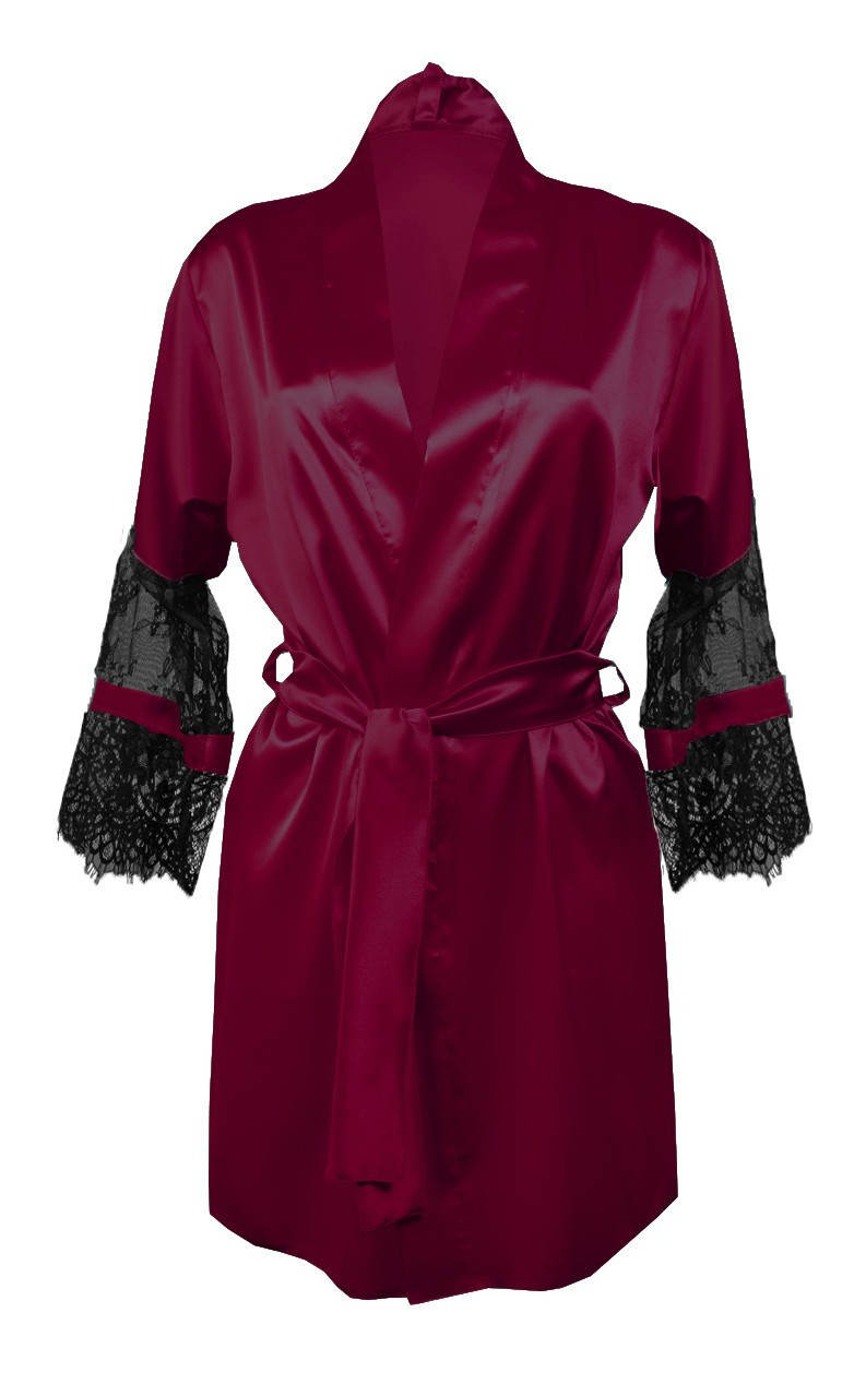 DKaren Housecoat Beatrice Crimson XS Crimson