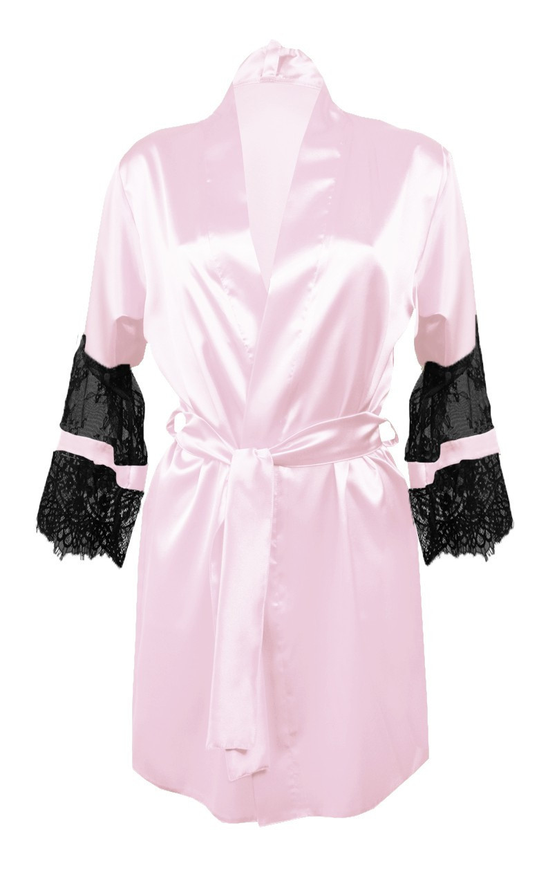DKaren Housecoat Beatrice Pink S růžová